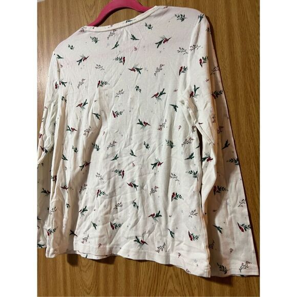 Croft & Barrow The Classic Tee White With Cardinals Woman’s Size Medium 100% Cot - Picture 7 of 8